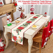 Christmas Table Runner Merry Christmas Decoration for Home Xmas Party Decor 2025 Navidad Notal Noel Ornament Happy New Year 2026