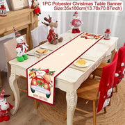 Christmas Table Runner Merry Christmas Decoration for Home Xmas Party Decor 2025 Navidad Notal Noel Ornament Happy New Year 2026