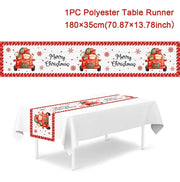 Christmas Table Runner Merry Christmas Decoration for Home Xmas Party Decor 2025 Navidad Notal Noel Ornament Happy New Year 2026