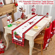 Christmas Table Runner Merry Christmas Decoration for Home Xmas Party Decor 2025 Navidad Notal Noel Ornament Happy New Year 2026