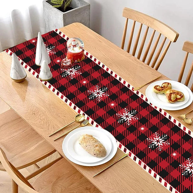 Christmas Table Runner Merry Christmas Decoration for Home Xmas Party Decor 2025 Navidad Notal Noel Ornament Happy New Year 2026