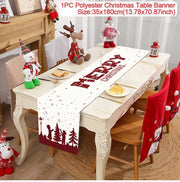 Christmas Table Runner Merry Christmas Decoration for Home Xmas Party Decor 2025 Navidad Notal Noel Ornament Happy New Year 2026