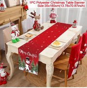 Christmas Table Runner Merry Christmas Decoration for Home Xmas Party Decor 2025 Navidad Notal Noel Ornament Happy New Year 2026