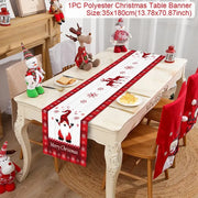 Christmas Table Runner Merry Christmas Decoration for Home Xmas Party Decor 2025 Navidad Notal Noel Ornament Happy New Year 2026