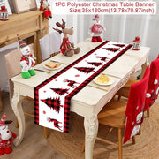 Christmas Table Runner Merry Christmas Decoration for Home Xmas Party Decor 2025 Navidad Notal Noel Ornament Happy New Year 2026