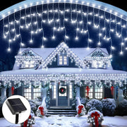 NEW 162/96LED Solar Icicle Outdoor Christmas Lights 8 Modes Waterproof Fairy Lights for Home Party Halloween Holiday Decoration