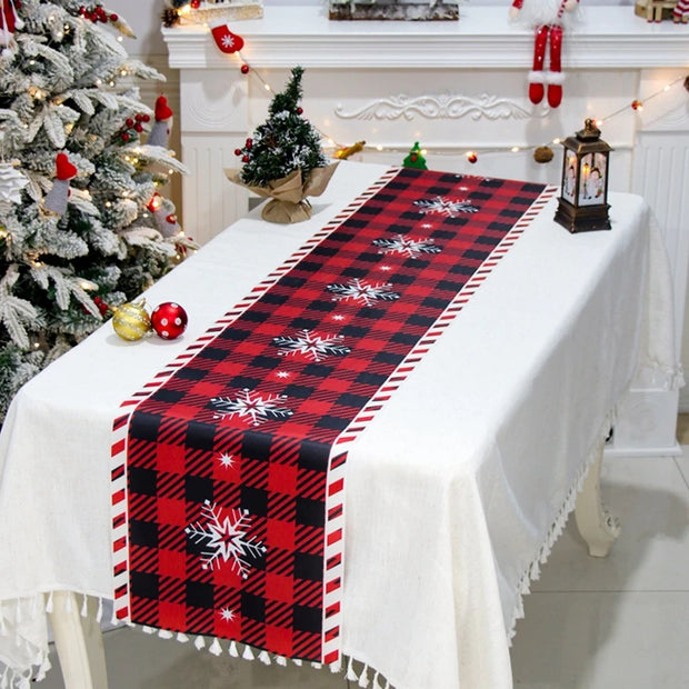 Christmas Table Runner Merry Christmas Decoration for Home Xmas Party Decor 2025 Navidad Notal Noel Ornament Happy New Year 2026